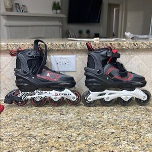 Airwalk Black and Red Rollerblades